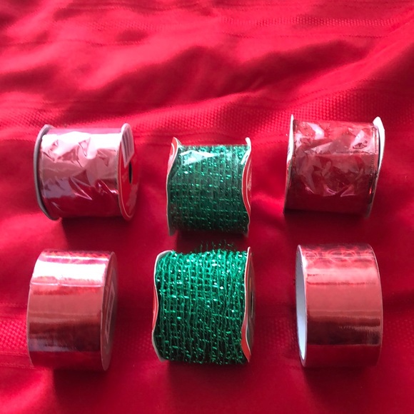 Wire Edged Ribbon & Red Decorative Duct Tape - Picture 1 of 10